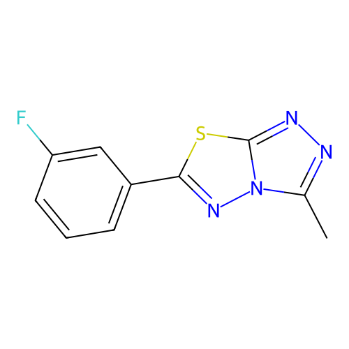 6-(3-Fluorophenyl)-3-methyl[1,2,4]triazolo[3,4-b][1,3,4]thiadiazole structure