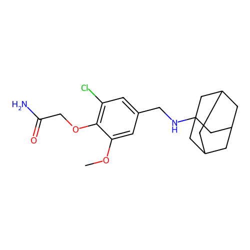 2-[4-[(1-Adamantylamino)methyl]-2-chloro-6-methoxyphenoxy]acetamide structure