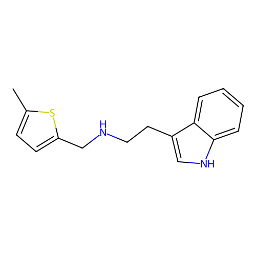 2-(1H-indol-3-yl)-N-[(5-methylthiophen-2-yl)methyl]ethanamine structure