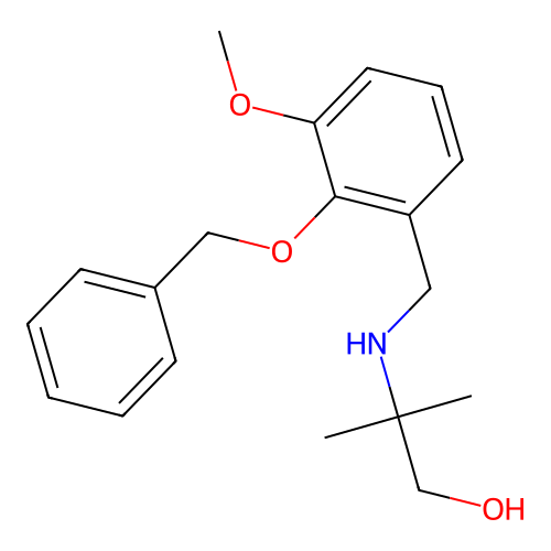 2-[(3-Methoxy-2-phenylmethoxyphenyl)methylamino]-2-methylpropan-1-ol structure