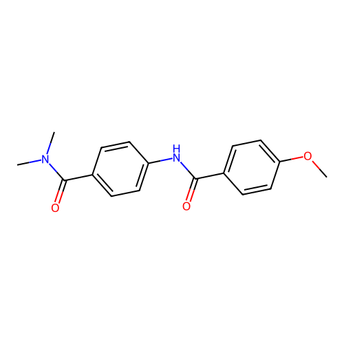 4-[(4-methoxybenzoyl)amino]-N,N-dimethylbenzamide structure