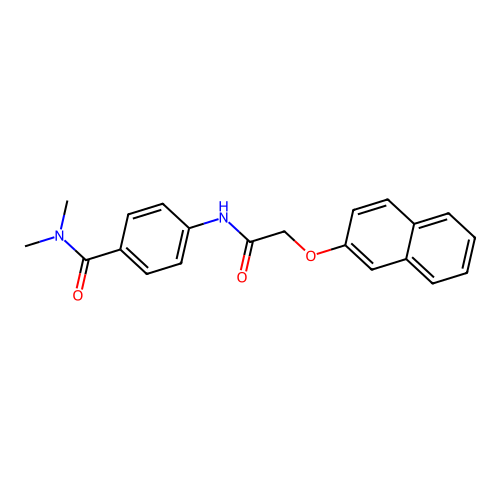 N,N-Dimethyl-4-[2-(naphthalen-2-yloxy)acetamido]benzamide structure