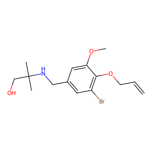 2-{[3-Bromo-5-methoxy-4-(prop-2-en-1-yloxy)benzyl]amino}-2-methylpropan-1-ol structure