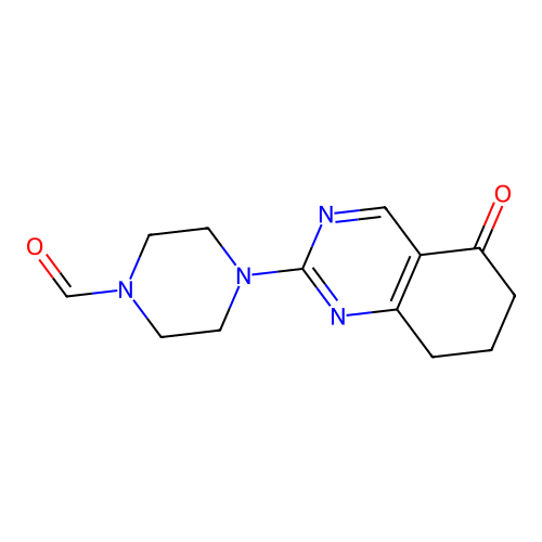 4-(5-Oxo-5,6,7,8-tetrahydroquinazolin-2-yl)piperazine-1-carbaldehyde structure