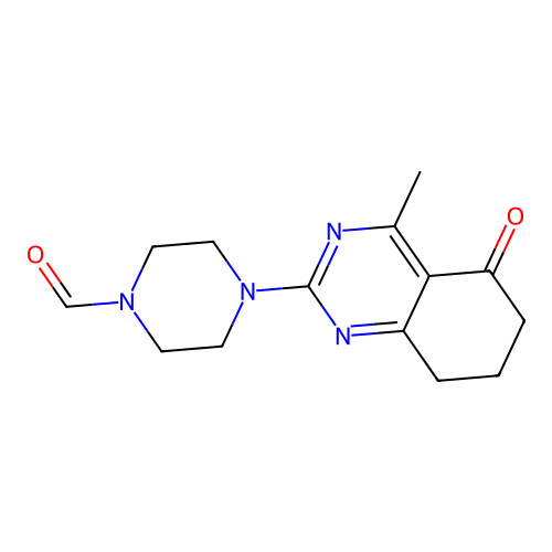 4-(4-Methyl-5-oxo-5,6,7,8-tetrahydroquinazolin-2-yl)piperazine-1-carbaldehyde structure