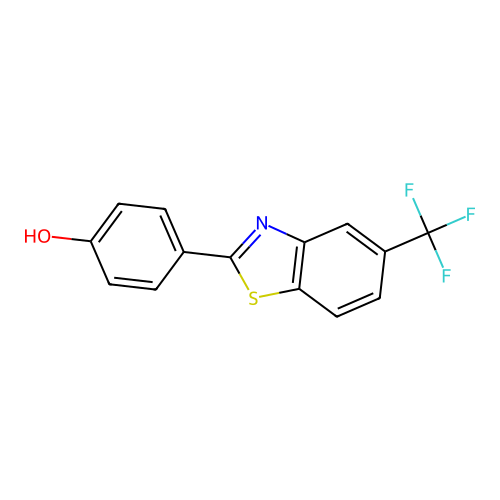 4-[5-(Trifluoromethyl)-1,3-benzothiazol-2-yl]phenol structure