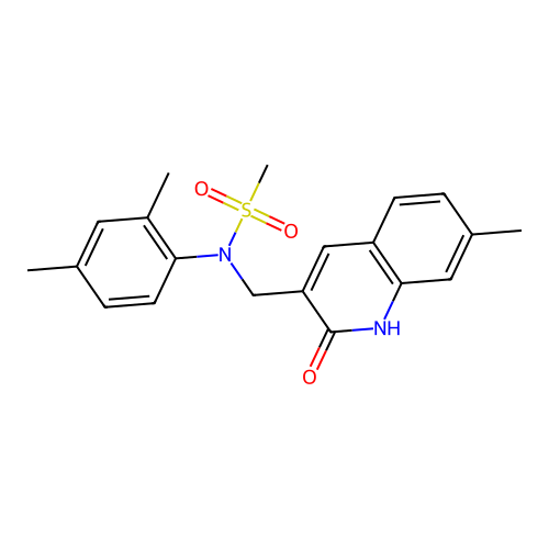 N-(2,4-Dimethyl-phenyl)-N-(2-hydroxy-7-methyl-quinolin-3-ylmethyl)-methanesulfonamide structure
