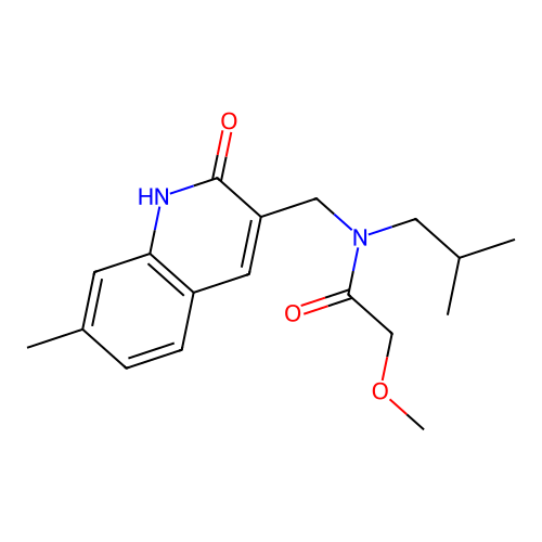 2-methoxy-N-[(7-methyl-2-oxo-1,2-dihydroquinolin-3-yl)methyl]-N-(2-methylpropyl)acetamide structure