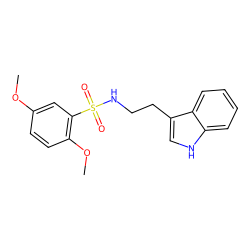 N-[2-(1H-indol-3-yl)ethyl]-2,5-dimethoxybenzenesulfonamide structure