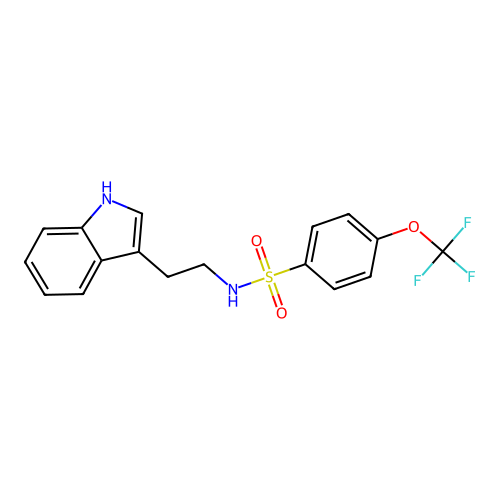 N-[2-(1H-indol-3-yl)ethyl]-4-(trifluoromethoxy)benzenesulfonamide structure