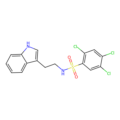 2,4,5-trichloro-N-[2-(1H-indol-3-yl)ethyl]benzenesulfonamide structure