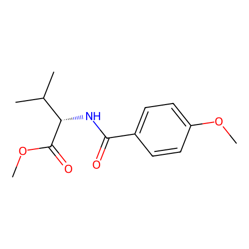 (S)-2-(4-Methoxy-benzoylamino)-3-methyl-butyric acid methyl ester structure