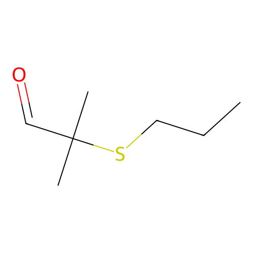 Propanal, 2-methyl-2-(propylthio)- structure