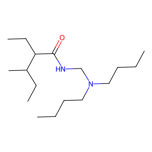 Pentanamide, N-[(dibutylamino)methyl]-2-ethyl-3-methyl- structure