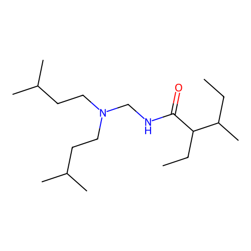 Pentanamide, N-[[bis(3-methylbutyl)amino]methyl]-2-ethyl-3-methyl- structure