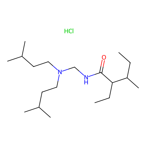 N-(Diisopentylaminomethyl)valnoctamide hydrochloride structure