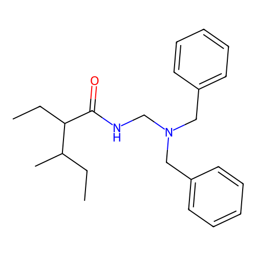 Pentanamide, N-[[bis(phenylmethyl)amino]methyl]-2-ethyl-3-methyl- structure