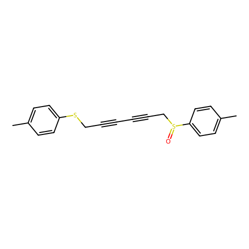 1-Methyl-4-{[6-(4-methylbenzene-1-sulfinyl)hexa-2,4-diyn-1-yl]sulfanyl}benzene structure