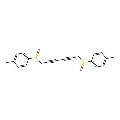 1,1'-(Hexa-2,4-diyne-1,6-diyldisulfinyl)bis(4-methylbenzene) structure