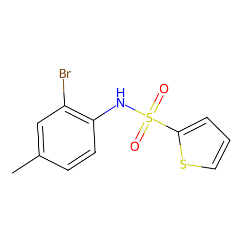N-(2-bromo-4-methylphenyl)thiophene-2-sulfonamide structure