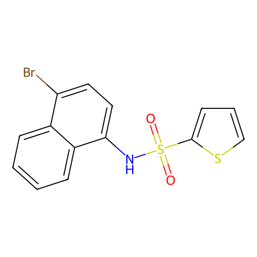 2-Thiophenesulfonamide, N-(4-bromo-1-naphthalenyl)- structure