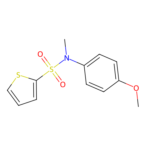 2-Thiophenesulfonamide, N-(4-methoxyphenyl)-N-methyl- structure