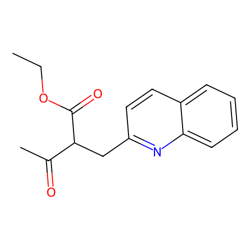 Ethyl 3-oxo-2-(2-quinolinylmethyl)butanoate structure