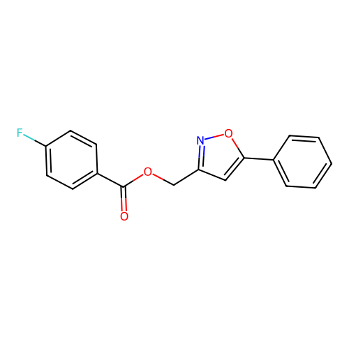 (5-Phenyl-1,2-oxazol-3-yl)methyl 4-fluorobenzoate structure