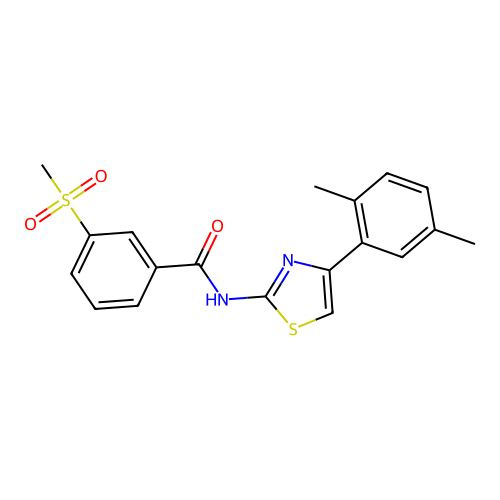N-(4-(2,5-dimethylphenyl)thiazol-2-yl)-3-(methylsulfonyl)benzamide structure