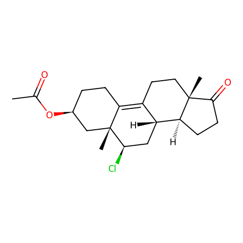 3beta-(Acetyloxy)-5beta-methyl-6beta-chloroestr-9-en-17-one structure