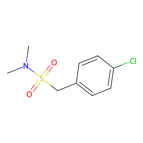 1-(4-chlorophenyl)-N,N-dimethylmethanesulfonamide structure