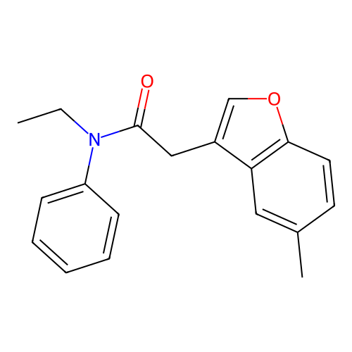 N-ethyl-2-(5-methyl-1-benzofuran-3-yl)-N-phenylacetamide structure