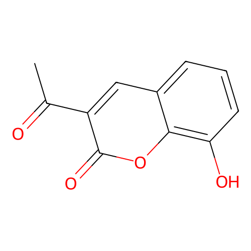 3-Acetyl-8-hydroxychromen-2-one structure