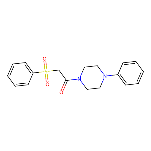 1-(4-Phenylpiperazin-1-yl)-2-(phenylsulfonyl)ethanone structure