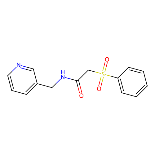 2-(benzenesulfonyl)-N-(pyridin-3-ylmethyl)acetamide structure