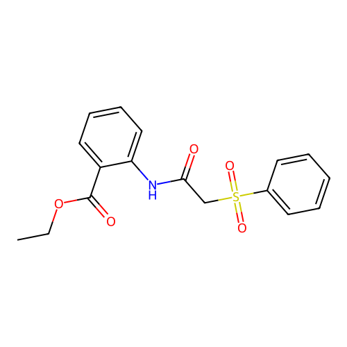 Ethyl 2-{[(phenylsulfonyl)acetyl]amino}benzoate structure
