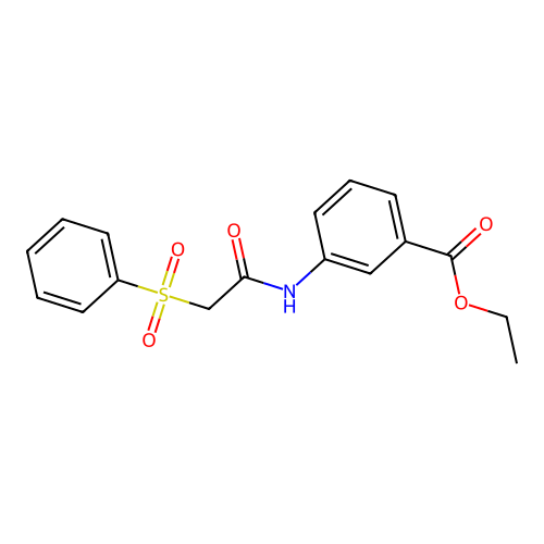 Ethyl 3-[[2-(benzenesulfonyl)acetyl]amino]benzoate structure