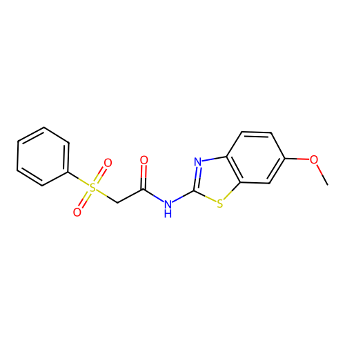 N-(6-methoxybenzo[d]thiazol-2-yl)-2-(phenylsulfonyl)acetamide structure