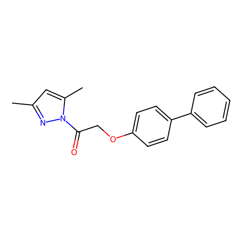 1-(3,5-Dimethylpyrazol-1-yl)-2-(4-phenylphenoxy)ethanone structure