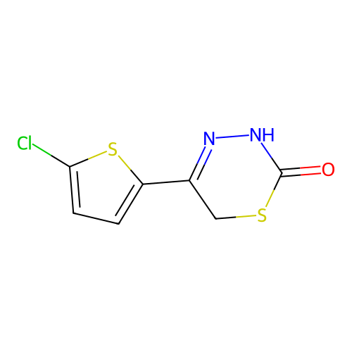 2H-1,3,4-Thiadiazin-2-one, 5-(5-chloro-2-thienyl)-3,6-dihydro- structure