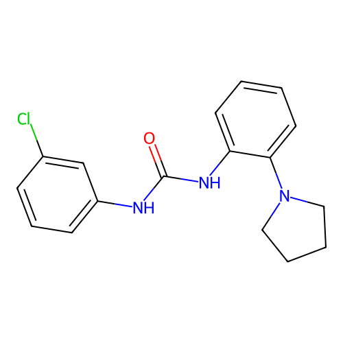 1-(3-Chlorophenyl)-3-(2-(pyrrolidin-1-yl)phenyl)urea structure