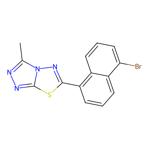 6-(5-Bromonaphthalen-1-yl)-3-methyl[1,2,4]triazolo[3,4-b][1,3,4]thiadiazole structure