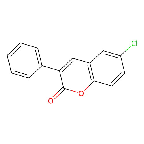 6-chloro-3-phenyl-2H-chromen-2-one structure