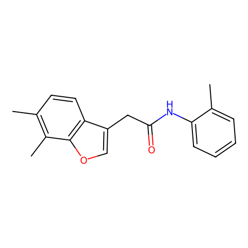 2-(6,7-dimethyl-1-benzofuran-3-yl)-N-(2-methylphenyl)acetamide structure