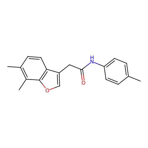 2-(6,7-dimethyl-1-benzofuran-3-yl)-N-(4-methylphenyl)acetamide structure