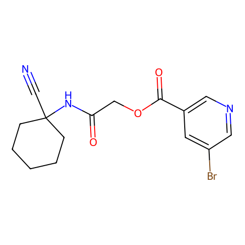 [(1-Cyanocyclohexyl)carbamoyl]methyl 5-bromopyridine-3-carboxylate structure