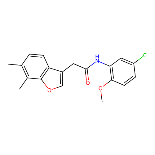 N-(5-chloro-2-methoxyphenyl)-2-(6,7-dimethyl-1-benzofuran-3-yl)acetamide structure