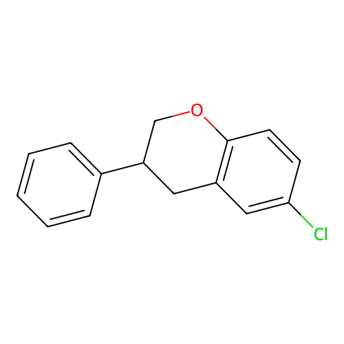 2H-1-Benzopyran, 6-chloro-3,4-dihydro-3-phenyl- structure