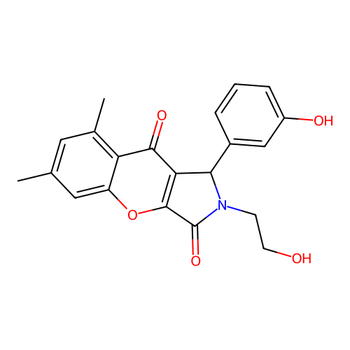 2-(2-hydroxyethyl)-1-(3-hydroxyphenyl)-6,8-dimethyl-1,2-dihydrochromeno[2,3-c]pyrrole-3,9-dione structure