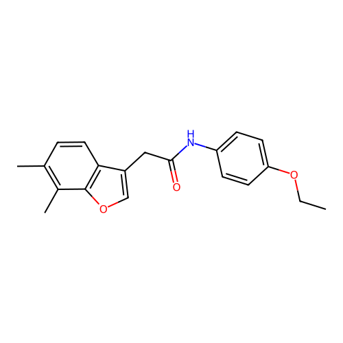 2-(6,7-dimethyl-1-benzofuran-3-yl)-N-(4-ethoxyphenyl)acetamide structure